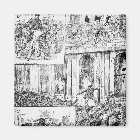 Große Unruhen in London Magnet (Vorne)