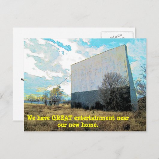 Große Unterhaltung in der Nähe - Gewohnte Adressen Ankündigungspostkarte (Vorne/Hinten)