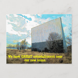 Große Unterhaltungs-in der Nähe - lustige Ankündigungspostkarte