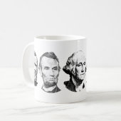 Große USpräsidenten Design Kaffeetasse (Vorderseite Links)