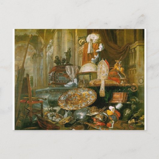 Große Vanitas Stillleben Postkarte (Vorderseite)