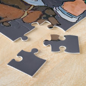Große Vase der Blume Zwei Dackeln Puzzle (Seite)