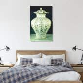 Große Vase "Kuoan" mit blauen Blumen Leinwanddruck (Insitu (Schlafzimmer))