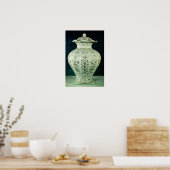 Große Vase "Kuoan" mit blauen Blumen Poster (Küche)