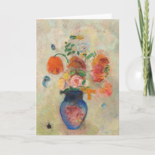 Große Vase mit Blume - Odilon Redon Karte (Vorderseite)
