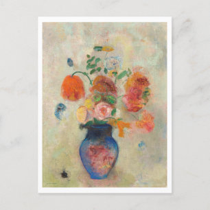 Große Vase mit Blume Postkarte