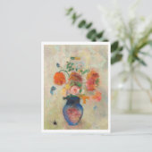 Große Vase mit Blume Postkarte (Stehend Vorderseite)