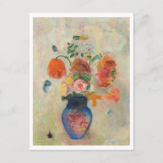 Große Vase mit Blume Postkarte (Vorderseite)