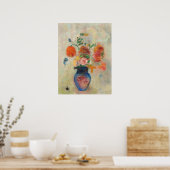 Große Vase mit Blume von Odilon Redon Poster (Küche)