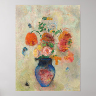 Große Vase mit Blume von Odilon Redon Poster