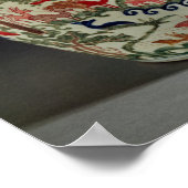 Große Vase mit fünf Farben dekoriert Poster (Ecke)