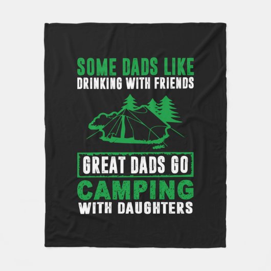 Große Vater Camping mit Daughters Fleecedecke (Vorderseite)