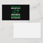 Große Vater Camping mit Daughters Visitenkarte (Vorne/Hinten)