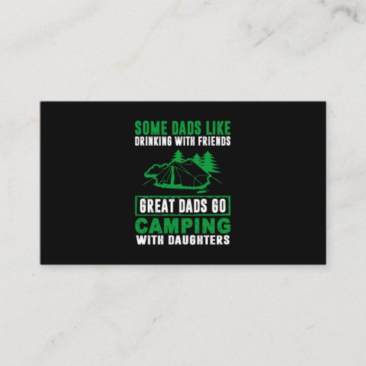 Große Vater Camping mit Daughters Visitenkarte (Vorderseite)