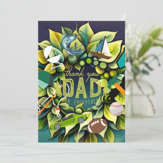 Große Väter Feiertagskarte (Stehend Vorderseite)