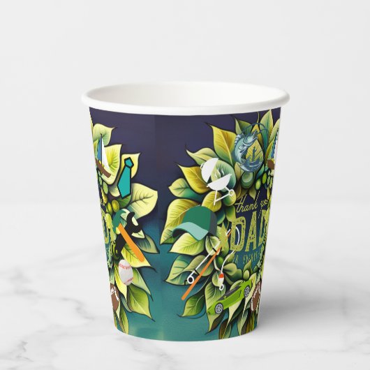 Große Väter Pappbecher (Rückseite)