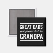 Große Vater werden zum Großvater befördert Magnet (Vorderseite/Rückseite)