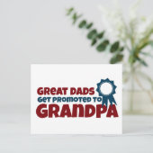 Große Vater werden zum Großvater befördert Postkarte (Stehend Vorderseite)
