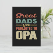 Große Vater werden zum Opa-Geschenk Männer beförde Dankeskarte (Stehend Vorderseite)