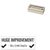 "GROSSE VERBESSERUNG!" + Name des Lehrers Rubber-B Gummistempel (Stempel)