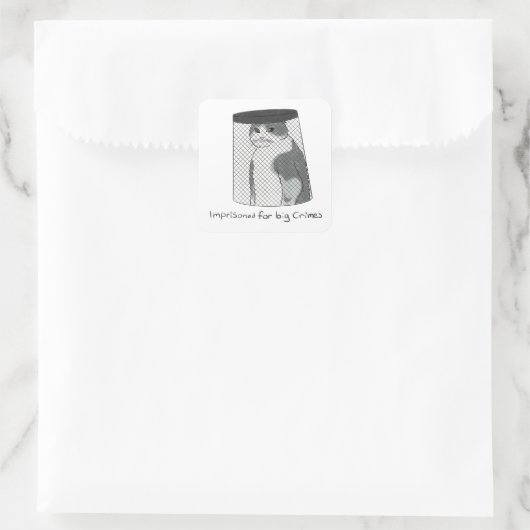 Große Verbrechen Quadratischer Aufkleber (Tasche)