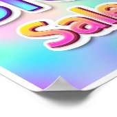 Große Verkauf Script Logo Garage Garten Holograph Poster (Ecke)