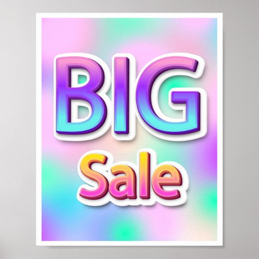 Große Verkauf Script Logo Garage Garten Holograph Poster (Vorne)