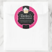 Große Verpackungskleber für Backwaren Runder Aufkleber (Tasche)