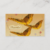 Große verschüttete Schmetterlingskarte Visitenkarte (Rückseite)