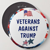 Große Veteranen gegen Trump | Anti Trump Button (Vorne & Hinten)
