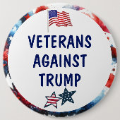 Große Veteranen gegen Trump | Anti Trump Button (Vorderseite)