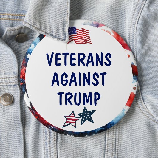 Große Veteranen gegen Trump | Anti Trump Button (Beispiel)