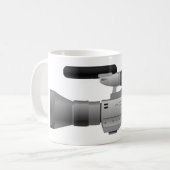 Große Videokamera-Tasse Kaffeetasse (Vorderseite Links)