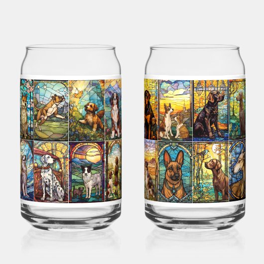 Große Vielfalt an Hunderassen Dosenglas (Vorderseite)