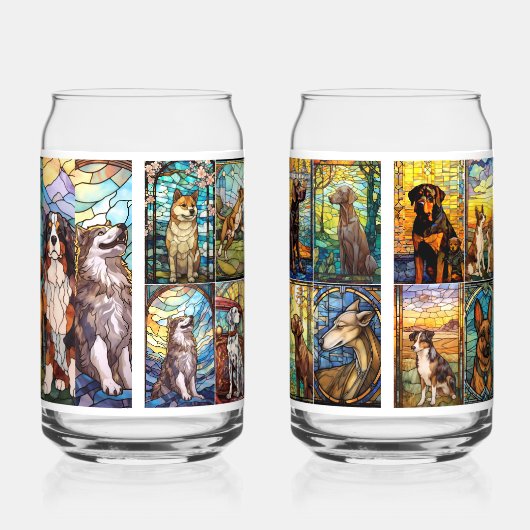 Große Vielfalt an Hunderassen Dosenglas (Rechts)