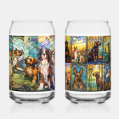 Große Vielfalt an Hunderassen Dosenglas (Rückseite)