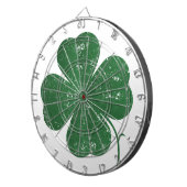 Große Vierblättriges Kleeblatt - Vintager Stil Dartscheibe (Vorderseite rechts)