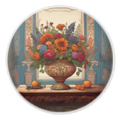Große Viktorianische Blume Keramikknauf (Vorderseite)