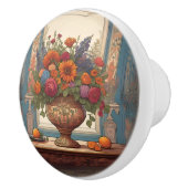 Große Viktorianische Blume Keramikknauf (Rechts)