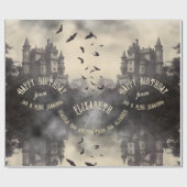 Grosse Viktorianische gotische Vintage Burg Geschenkpapier (Flach)
