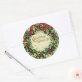 Große Viktorianische Weihnachtsnachtsnachtsmarken  Runder Aufkleber (Umschlag)