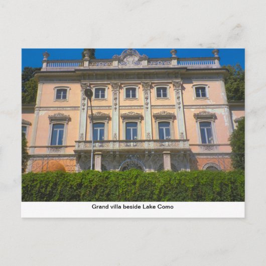 Große Villa am Comer See Postkarte (Vorderseite)