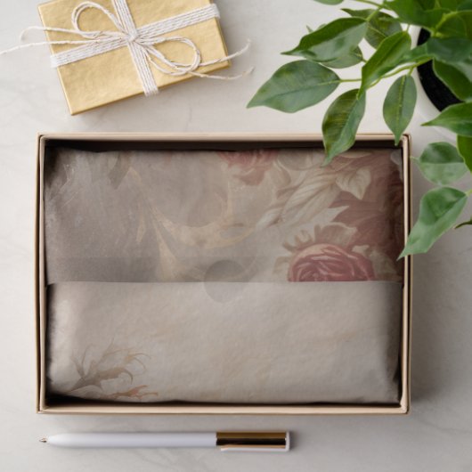 Grosse, Vintag Inspirierte Rosen Seidenpapier (Geschenk)