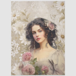 Große Vintag Inspirierte Viktorianische Era Lady & Seidenpapier