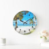 Große Vintage Beach-Theme Wall Uhr (Zuhause)