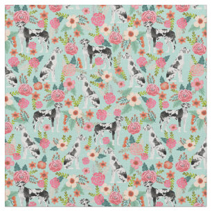 Große Vintage Blütenminze Stoff