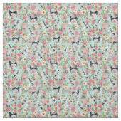 Große Vintage Blütenminze Stoff (Muster)