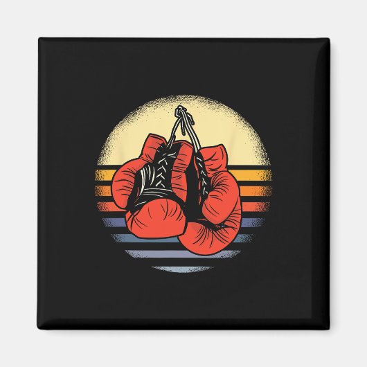 Große Vintage Boxhandschuhe Boxing Boxing Magnet (Vorne)