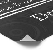 Große Vintage Chalkboard Look Hochzeitmenü Poster (Ecke)