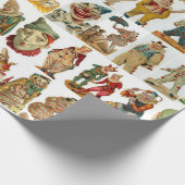 Große Vintage Clowns Geschenkpapier (Ecke)